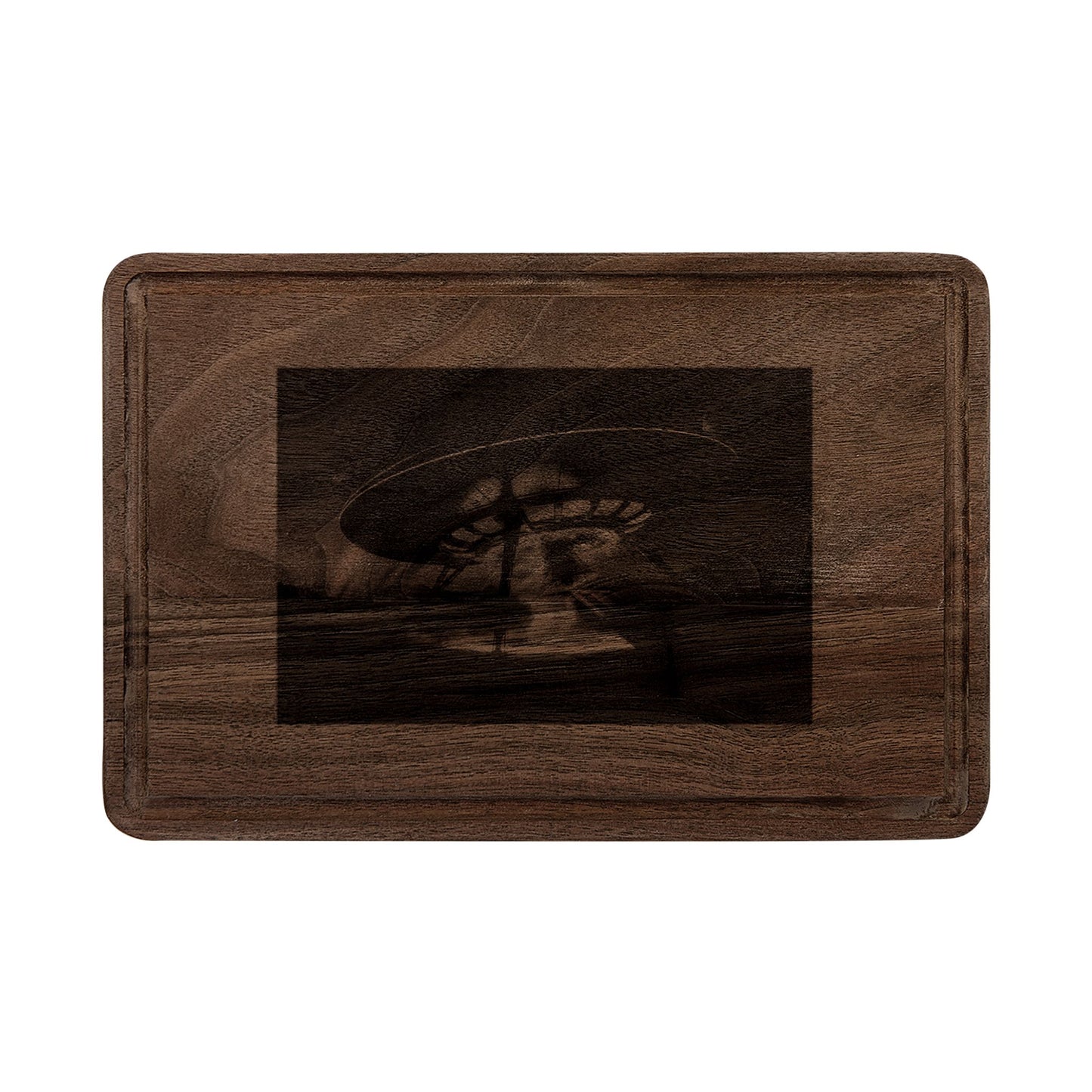 Engraved Mushroom Cutting Board – Rustic Kitchen Serving & Prep Board