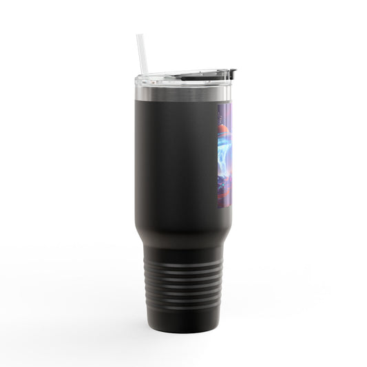 40oz Insulated Travel Mug — Cosmic UFO Nightscape Design