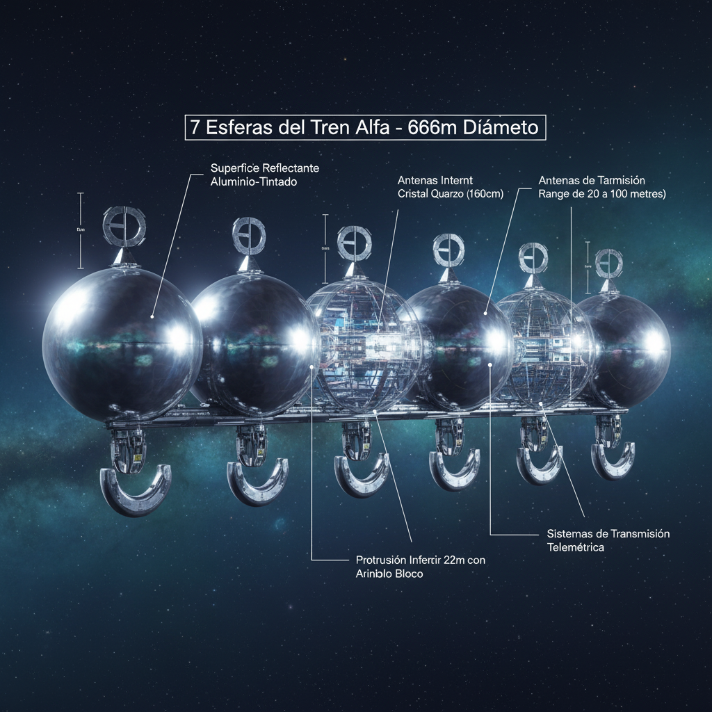 7 Esferas del Tren Alfa - 666m Diámetro