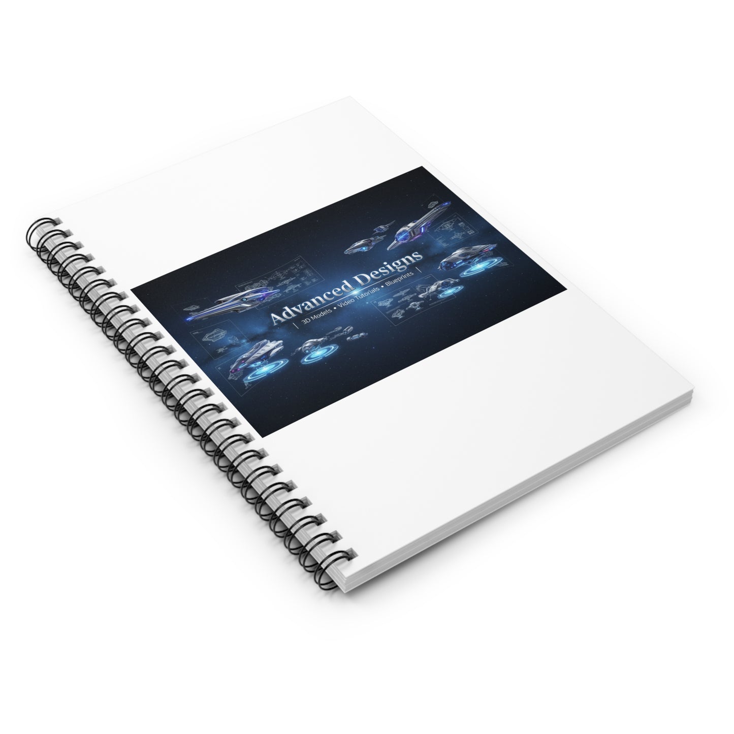 Advanced Designs Sci‑Tech Spiral Notebook – Ruled