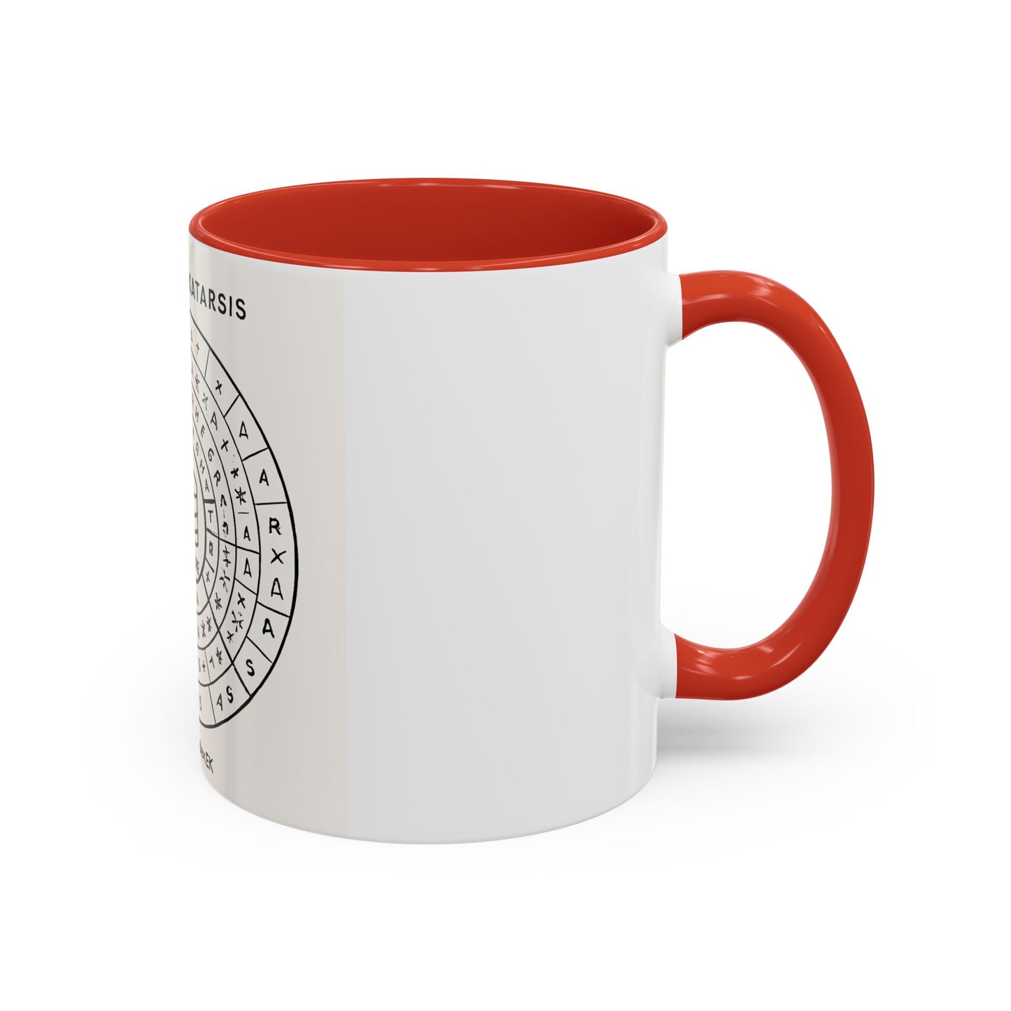 Accent Coffee Mug — "El Lenguaje Katarsis" Circular Code Design (11/15 oz)