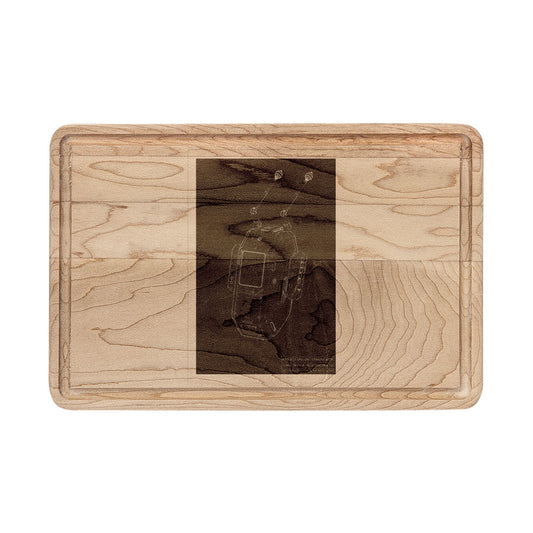 Engraved Wooden Cutting Board — Personalized Center Panel Charcuterie & Serving Board
