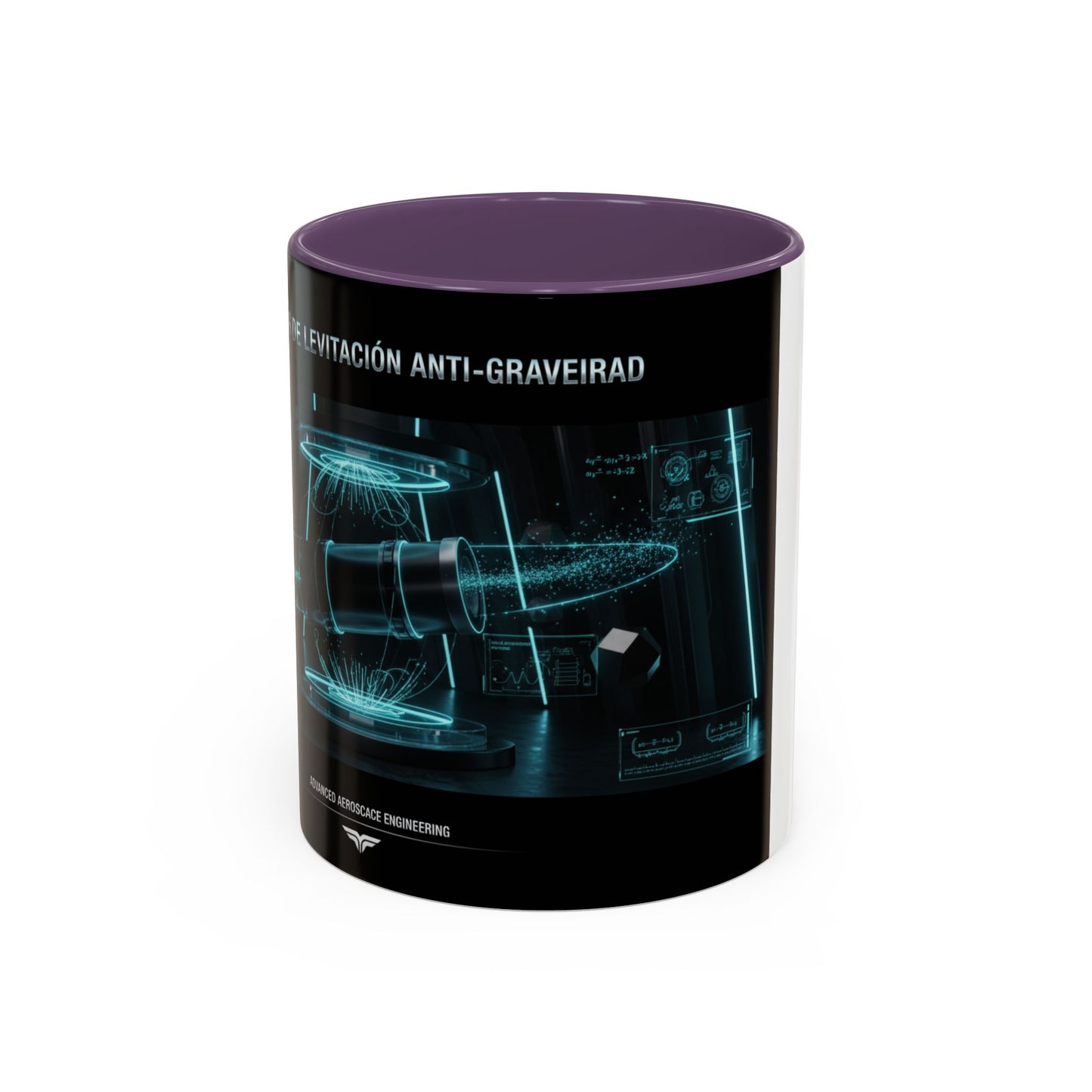 Anti-Gravedad Blueprint Accent Coffee Mug – Sci‑Fi Engineering Graphic (11/15oz)