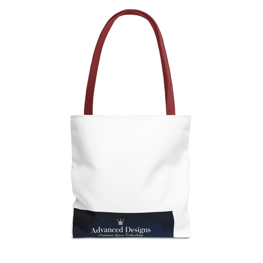 Advanced Designs Futuristic Tech Tote Bag — Blue Sci‑Fi Print