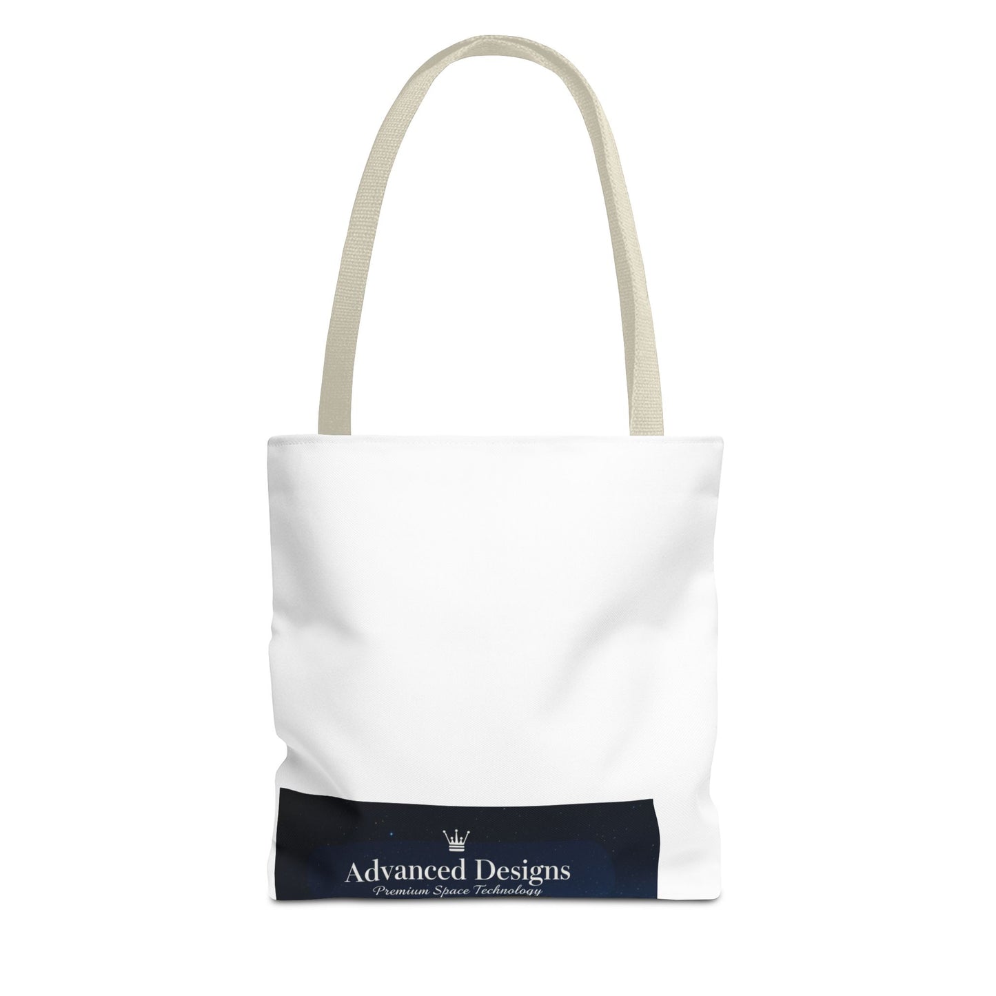 Advanced Designs Futuristic Tech Tote Bag — Blue Sci‑Fi Print