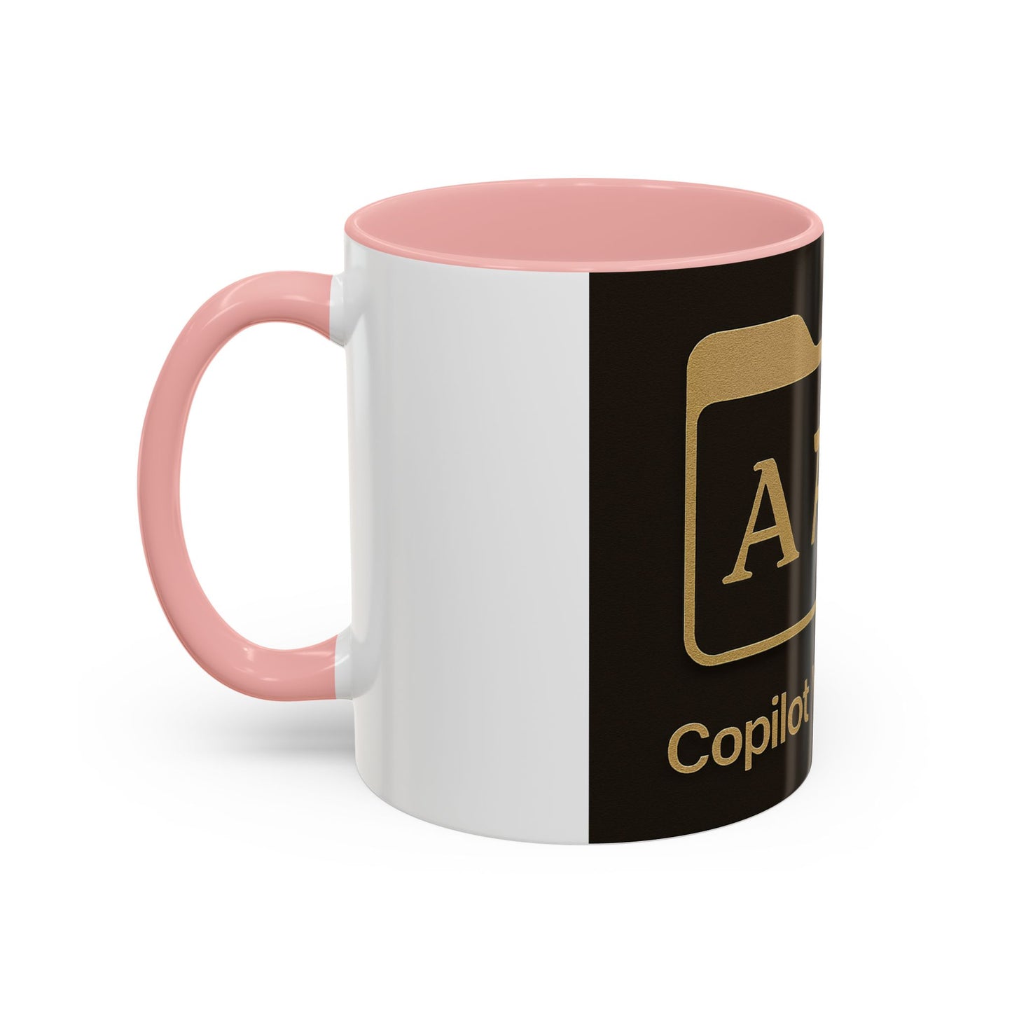 Copilot Visiones Accent Coffee Mug — Black & Gold AI Folder Logo (11/15 oz)