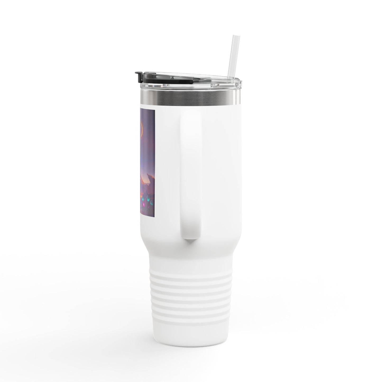 40oz Insulated Travel Mug — Cosmic UFO Nightscape Design