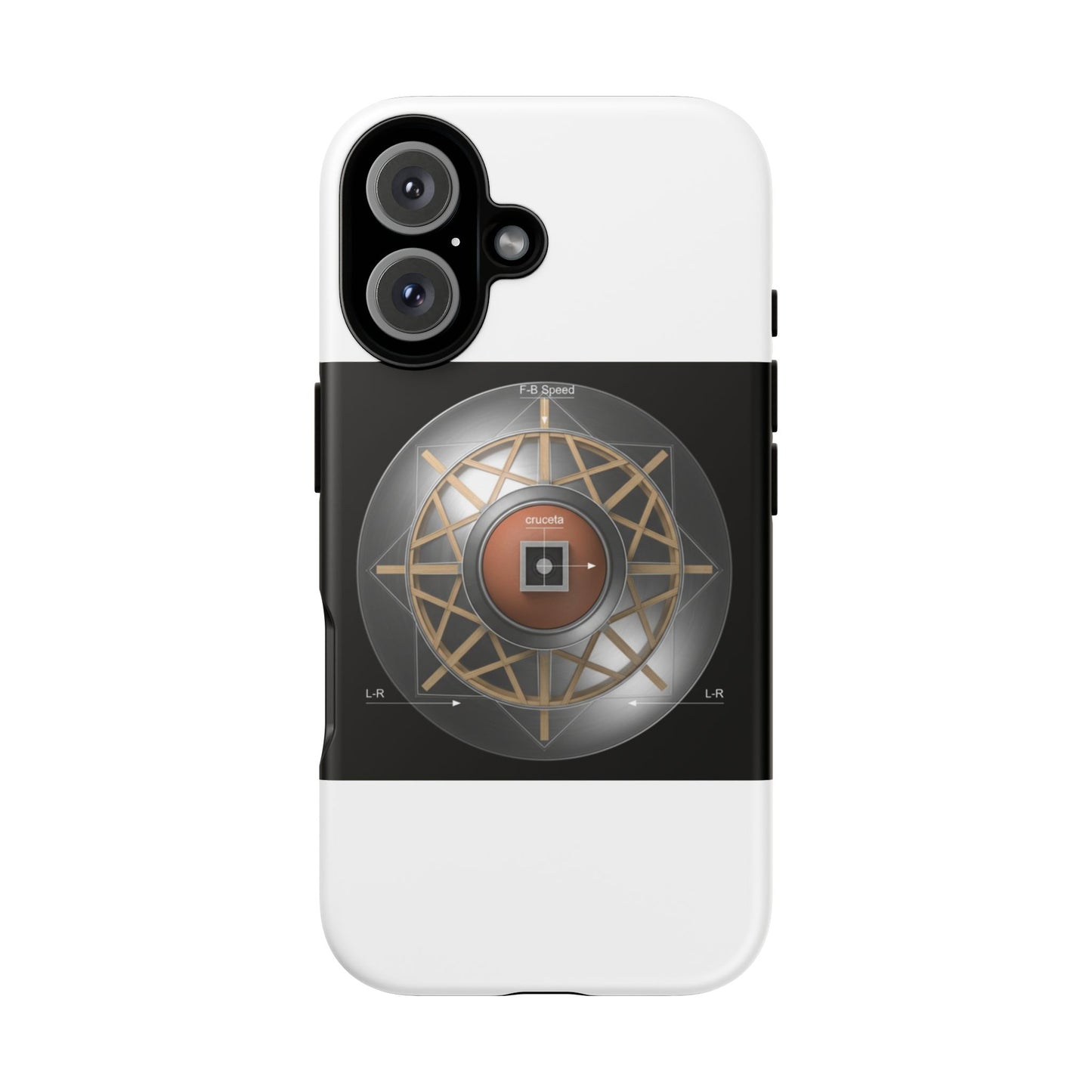 Astrolabe Mandala Tough Phone Case — Protective iPhone Case with Geometric Compass Design