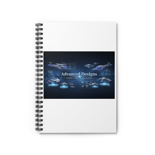 Advanced Designs Sci‑Tech Spiral Notebook – Ruled