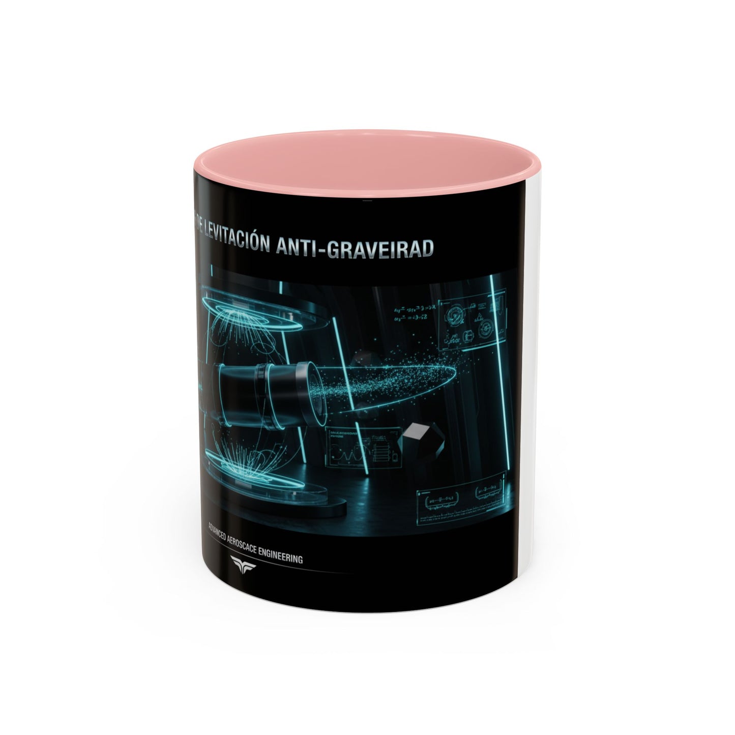 Anti-Gravedad Blueprint Accent Coffee Mug – Sci‑Fi Engineering Graphic (11/15oz)