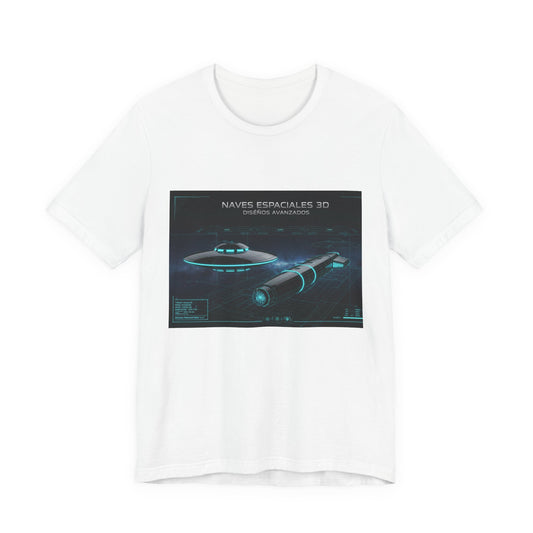 Playera Nave Espacial Blueprint - Diseño Sci-Fi 3D