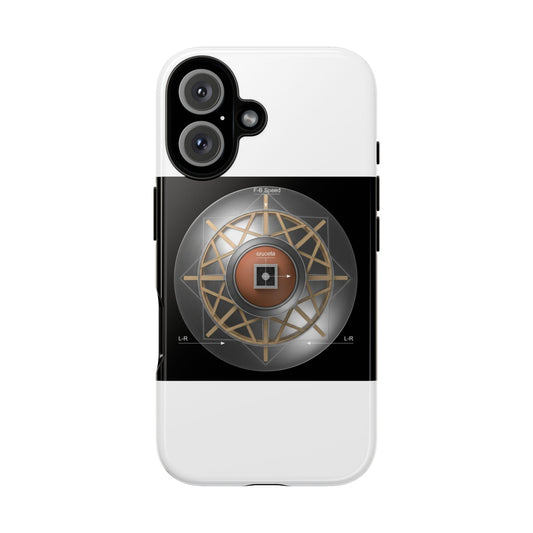 Astrolabe Mandala Tough Phone Case — Protective iPhone Case with Geometric Compass Design
