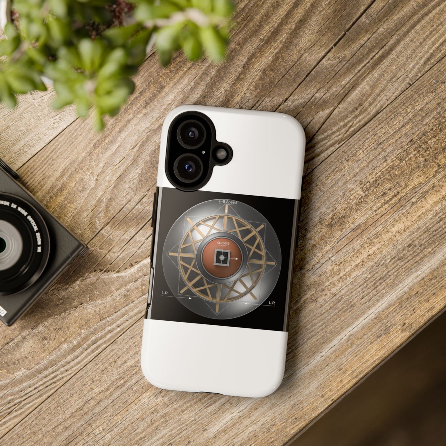 Astrolabe Mandala Tough Phone Case — Protective iPhone Case with Geometric Compass Design
