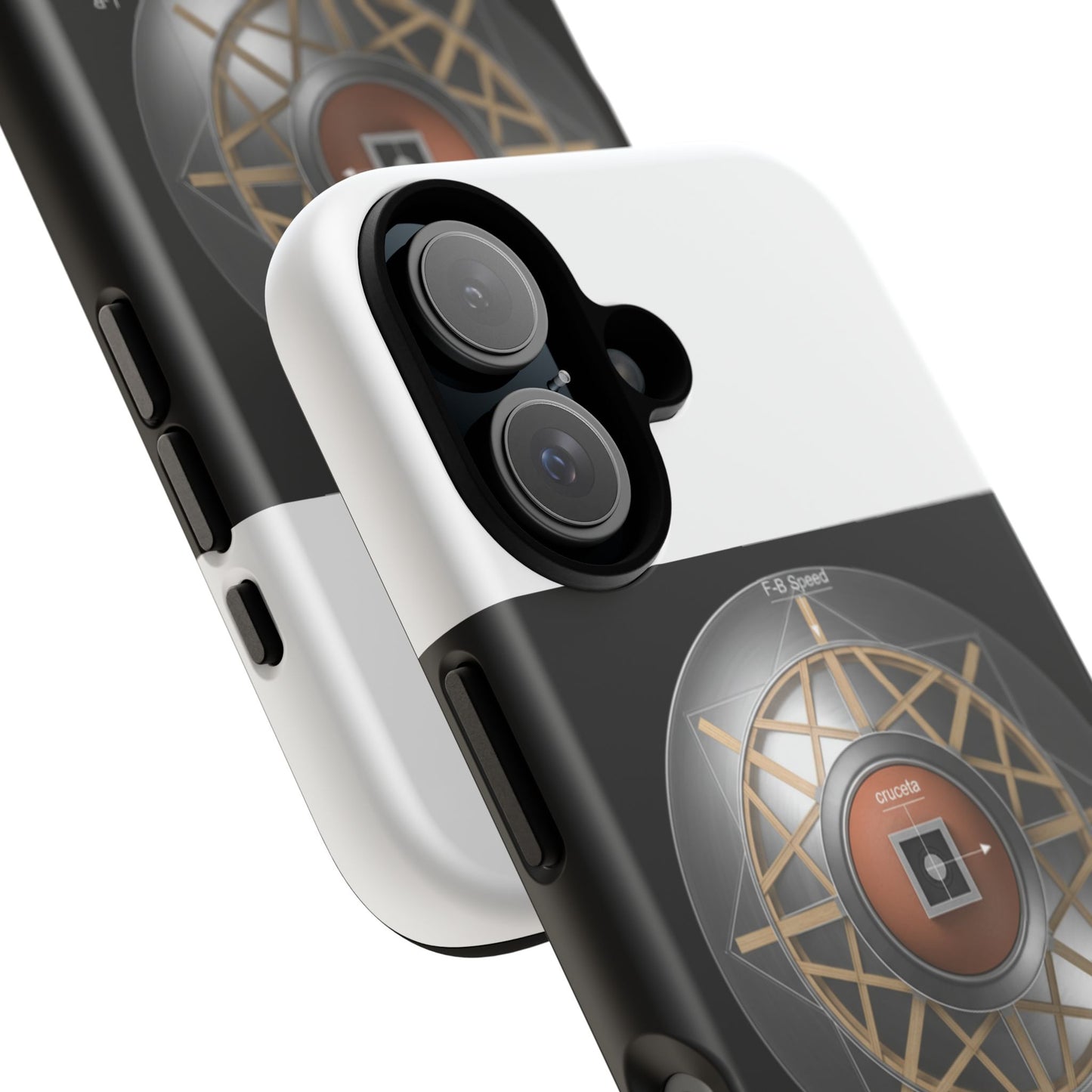 Astrolabe Mandala Tough Phone Case — Protective iPhone Case with Geometric Compass Design